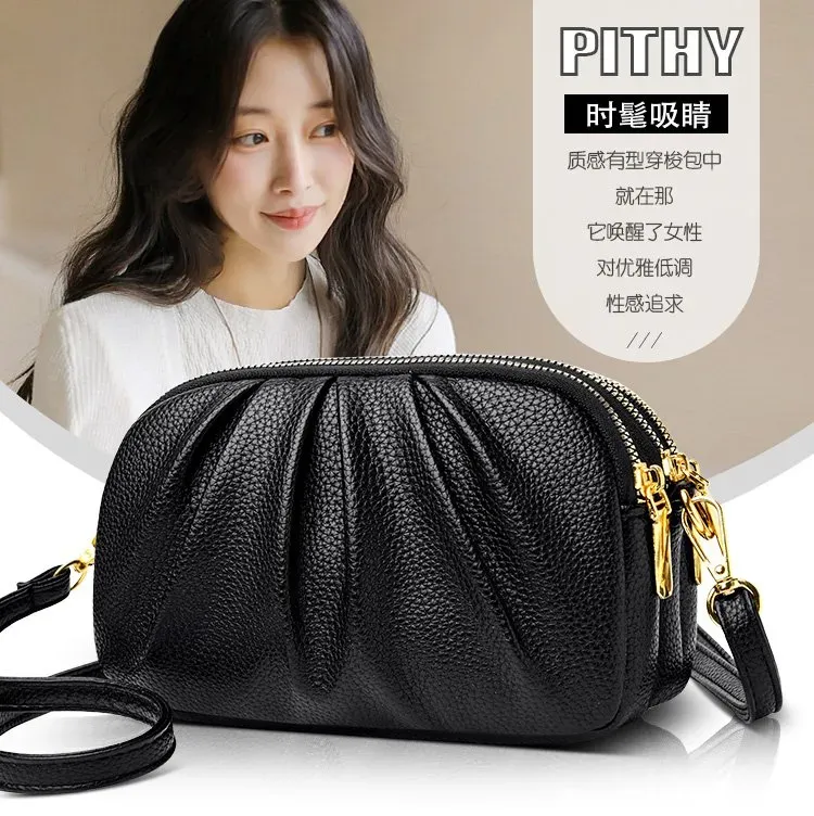 Tas Selempang Wanita Bahan PU Sintetis Polos Warna Cokelat Bentuk Kotak Tali Grosir Import