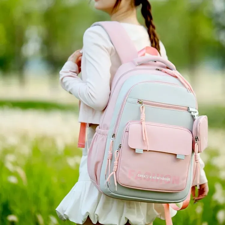 Tas Ransel Wanita Bahan Nylon Polos Warna Hitam Bentuk Kotak Tali Lebar Resleting Stok China