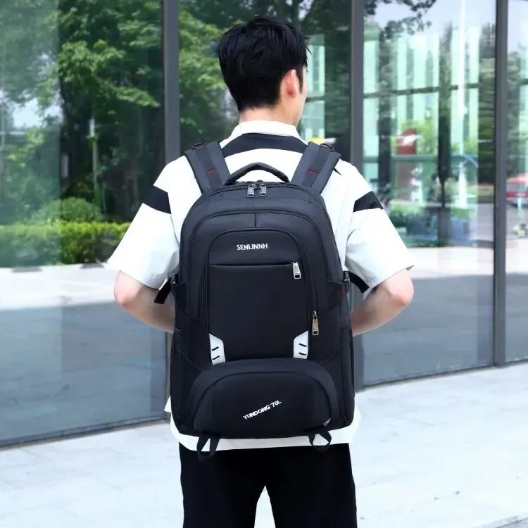 Tas Ransel Wanita Bahan Oxford Polos Warna Hitam Bentuk Kotak Tali Lebar Grosir Import
