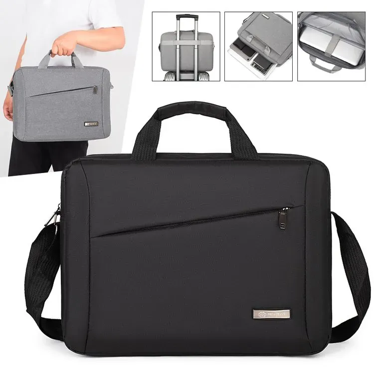 Tas Selempang Wanita Bahan Nylon Polos Warna Abu-Abu Bentuk Kotak Tali Panjang Warna Hitam