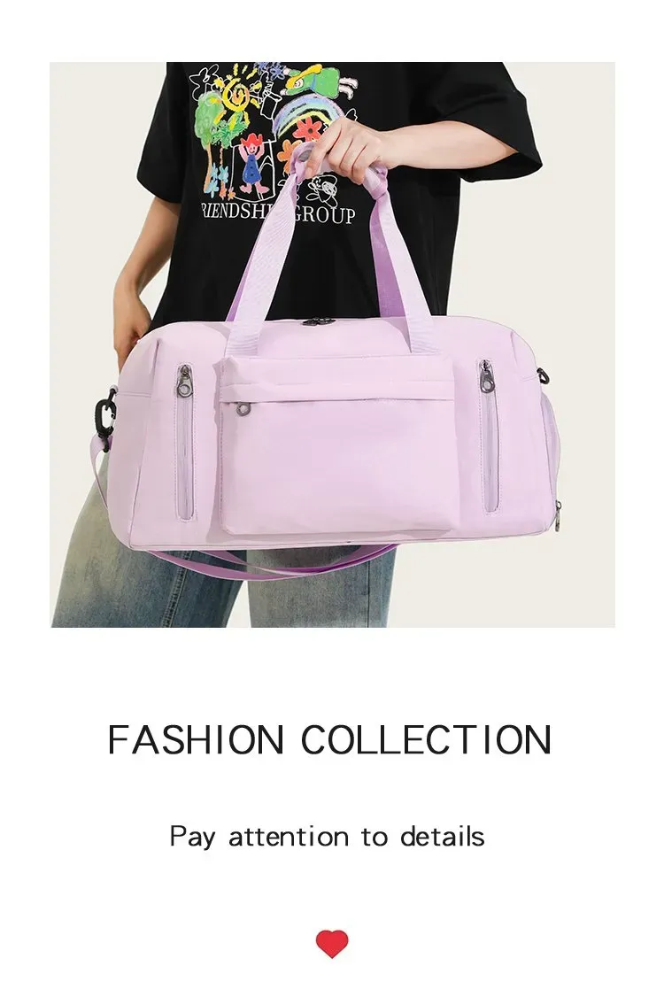 Tas Selempang Wanita Bahan Nylon Polos Bentuk Kotak Tali Panjang Kapasitas Besar Grosir Import