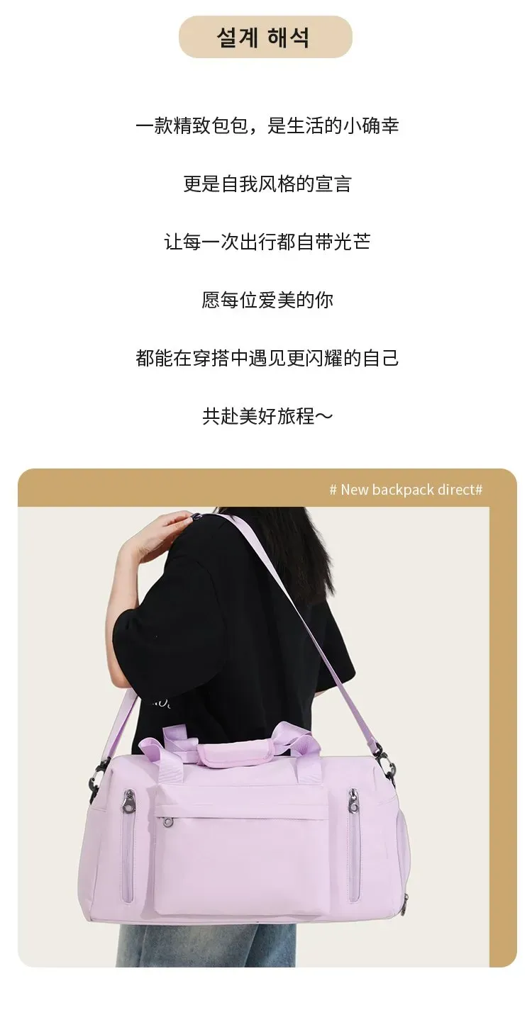Tas Selempang Wanita Bahan Nylon Polos Bentuk Kotak Tali Panjang Kapasitas Besar Grosir Import