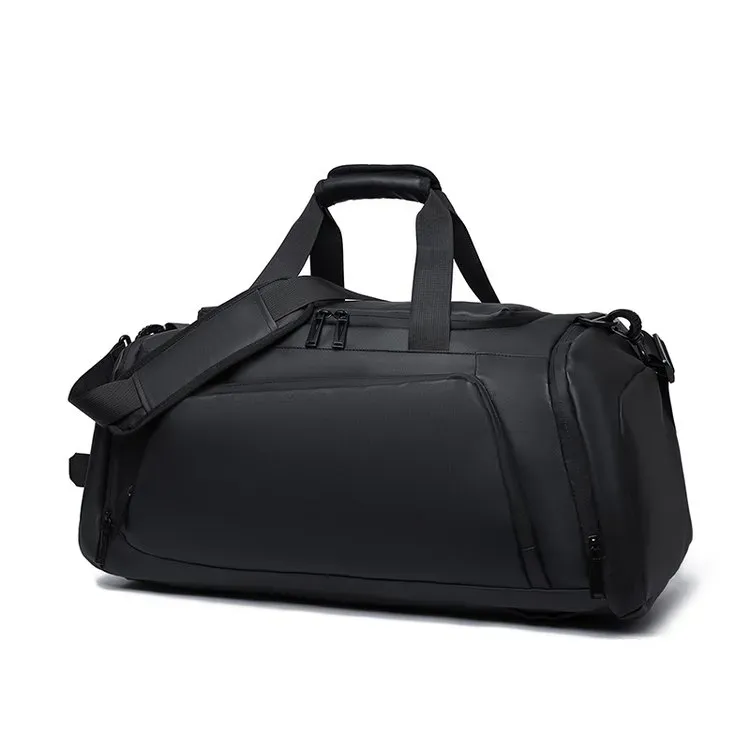 Tas Selempang Pria Tahan Air Warna Hitam Bentuk Kotak Tali Lebar Resleting Grosir Import