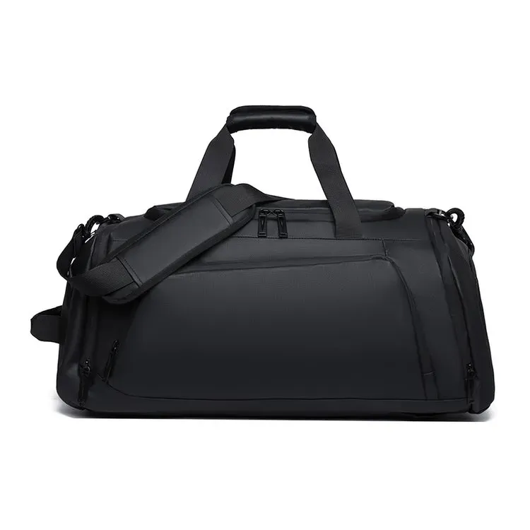Tas Selempang Pria Tahan Air Warna Hitam Bentuk Kotak Tali Lebar Resleting Grosir Import
